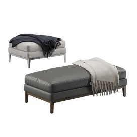 RH Modern Italia Coffee Ottoman Pouf Bench